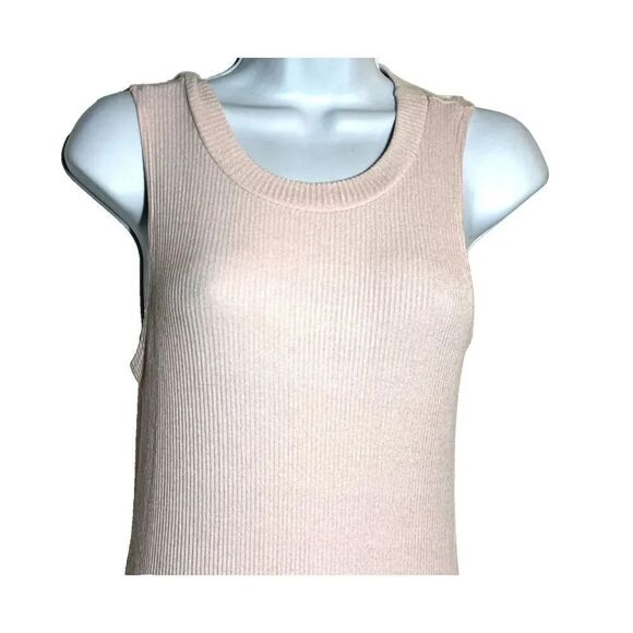 SABYLN size small shell pink ribbed sleeveless maxi dress - Picture 3 of 7